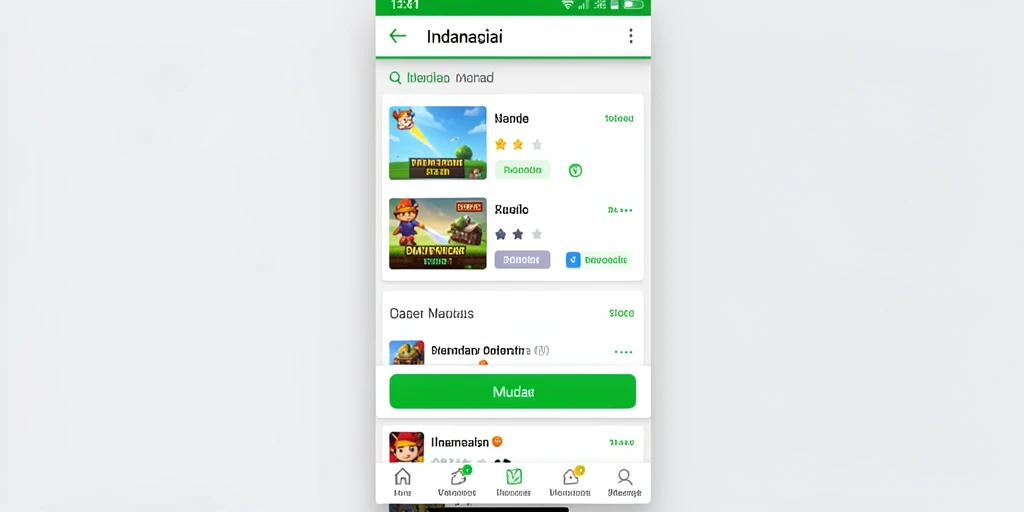 Screenshot menunjukkan upgrade karakter dengan efek yang memukau.