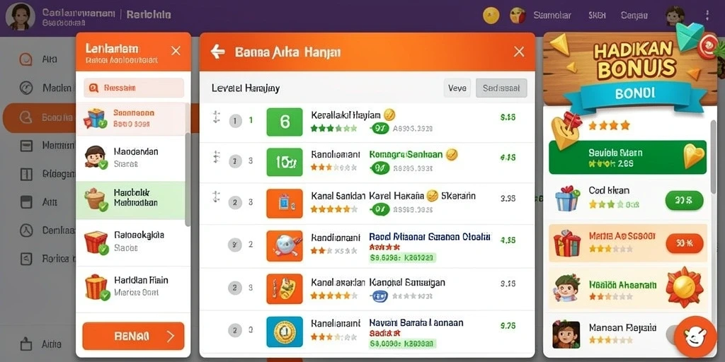Mode permainan yang variatif dan seru.