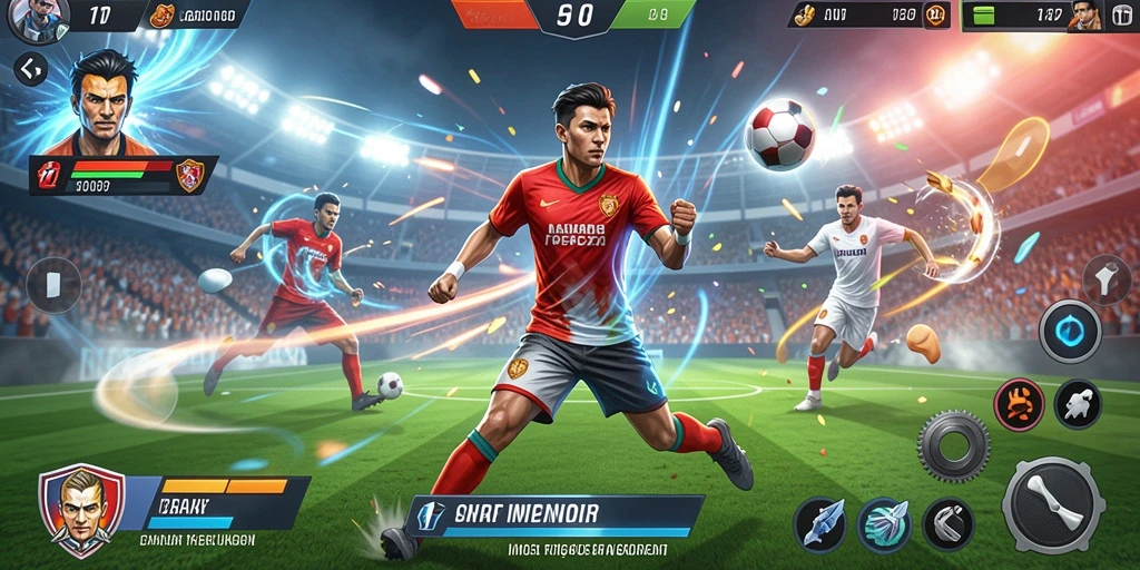 Screenshot level yang menantang dan penuh warna.