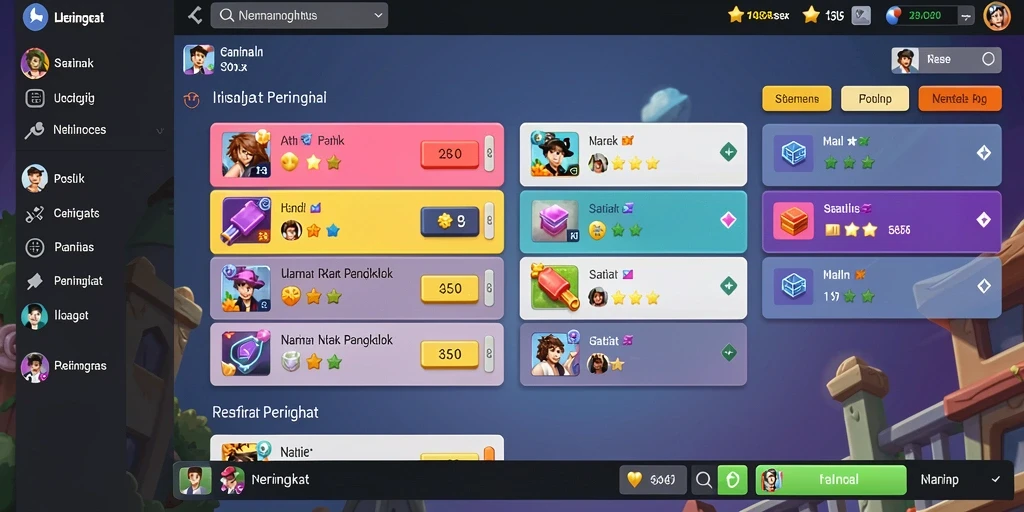 Visual menarik yang menampilkan level menantang.
